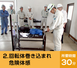2.回転体巻き込まれ危険体感